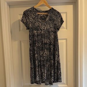Anthropologie Black and White Mini Dress